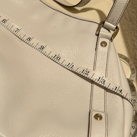 Gucci Abbey D-Ring Ivory White Leather Shoulder Bag Minimalist Quiet Luxury Tote - Picture 12 of 15